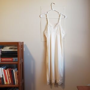 Vintage Cream Silk Slip